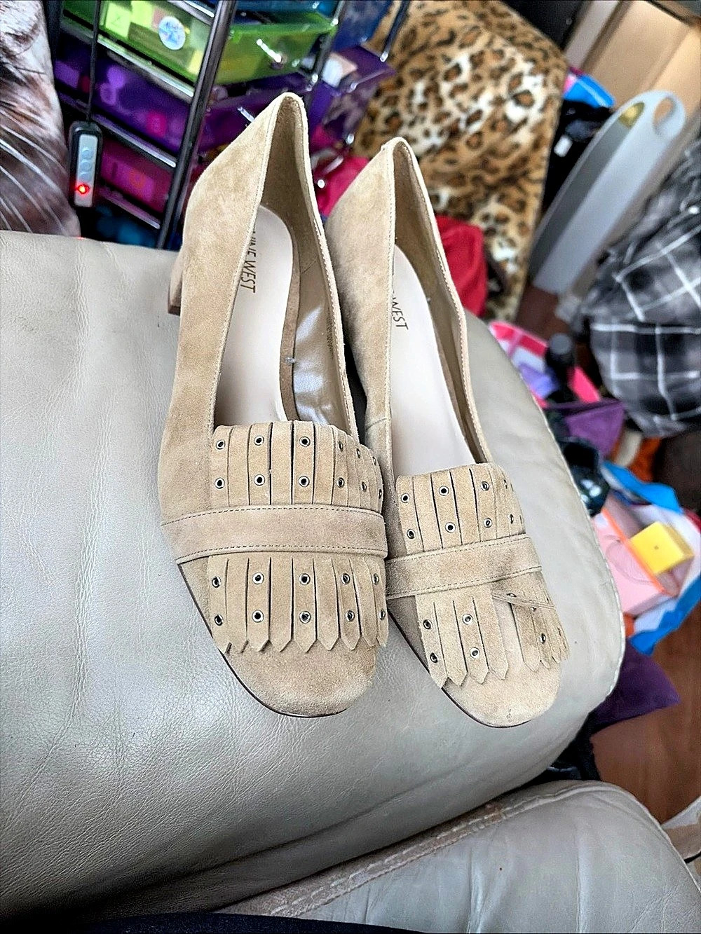 Nine West fringe loafer Fringe Loafers Beige US 10M